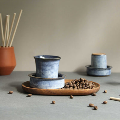 Ini - Ceramic Stoneware Dabara / Davara Tumbler Set (Blue)