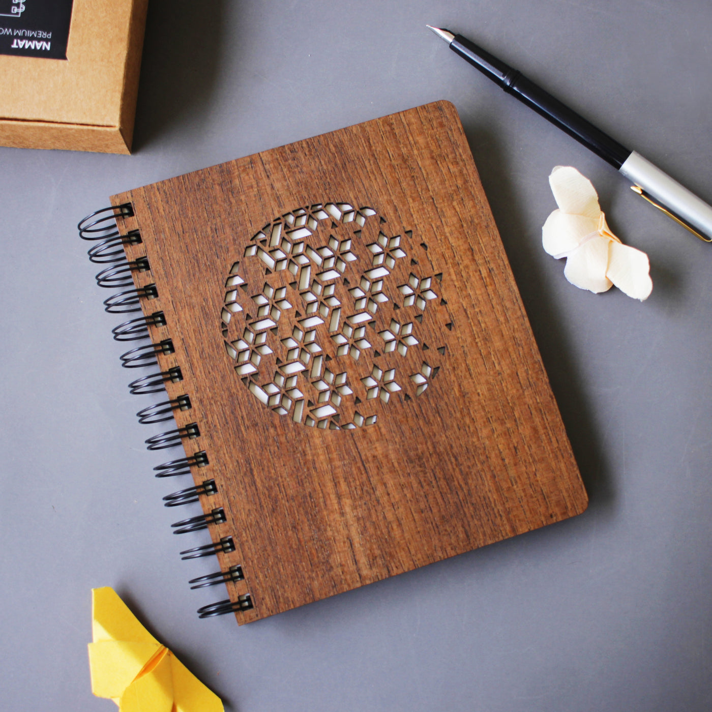 Naamat - Premium Wooden Notebook